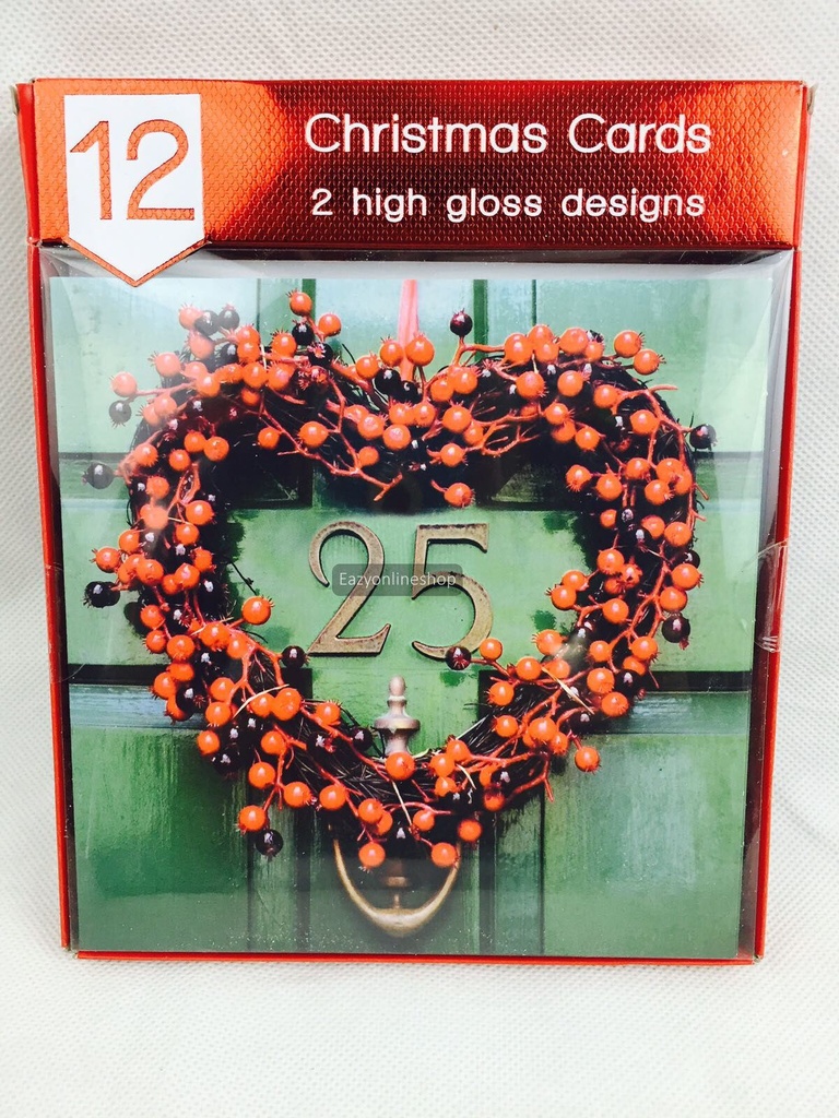 12 x Glossy Christmas  Cards