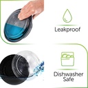 10 X Round Plastic Meal Prep Containers - Reusable BPA Free Food Containers with Airtight Lids 32 OZ