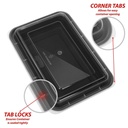 1 Compartment Meal Prep Containers Reusable BPA Free Plastic Food Storage Trays