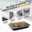 1 Compartment Meal Prep Containers Reusable BPA Free Plastic Food Storage Trays