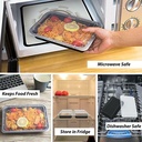 1 Compartment Meal Prep Containers Reusable BPA Free Plastic Food Storage Trays