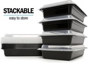 1 Compartment Meal Prep Containers Reusable BPA Free Plastic Food Storage Trays