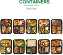 10 PACK 3 Compartment Meal Prep Container Plastic Food Storage Trays