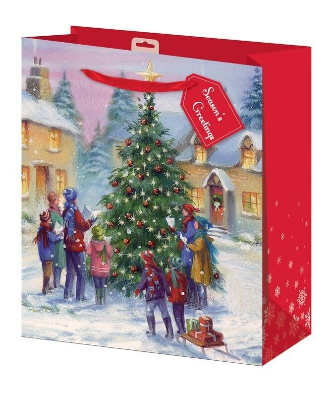 3 x Larg Chrismas  Tree & vintage Style Gift Bag