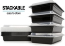 10 X Meal Prep Food Containers Microwavable BPA Free Plastic Lunch Box