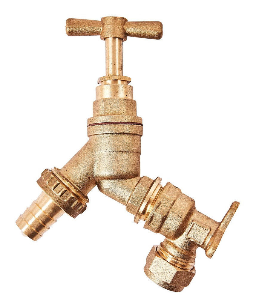 1/2" X 3/4" BSP Brass Tap & Hose Adaptor