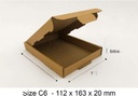 1000 X C6 A6 Size 112 x 163 x 20 mm Large Letter PIP Boxes
