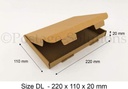 1000 X DL Size 220 x 110 x 20 mm Large Letter PIP Boxes