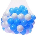 100 balls 6cm Soft Balls - White/Blue