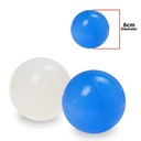 100 balls 6cm Soft Balls - White/Blue