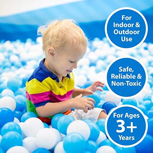 100 balls 6cm Soft Balls - White/Blue