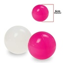 100 balls 6cm Soft Balls - White/Pink