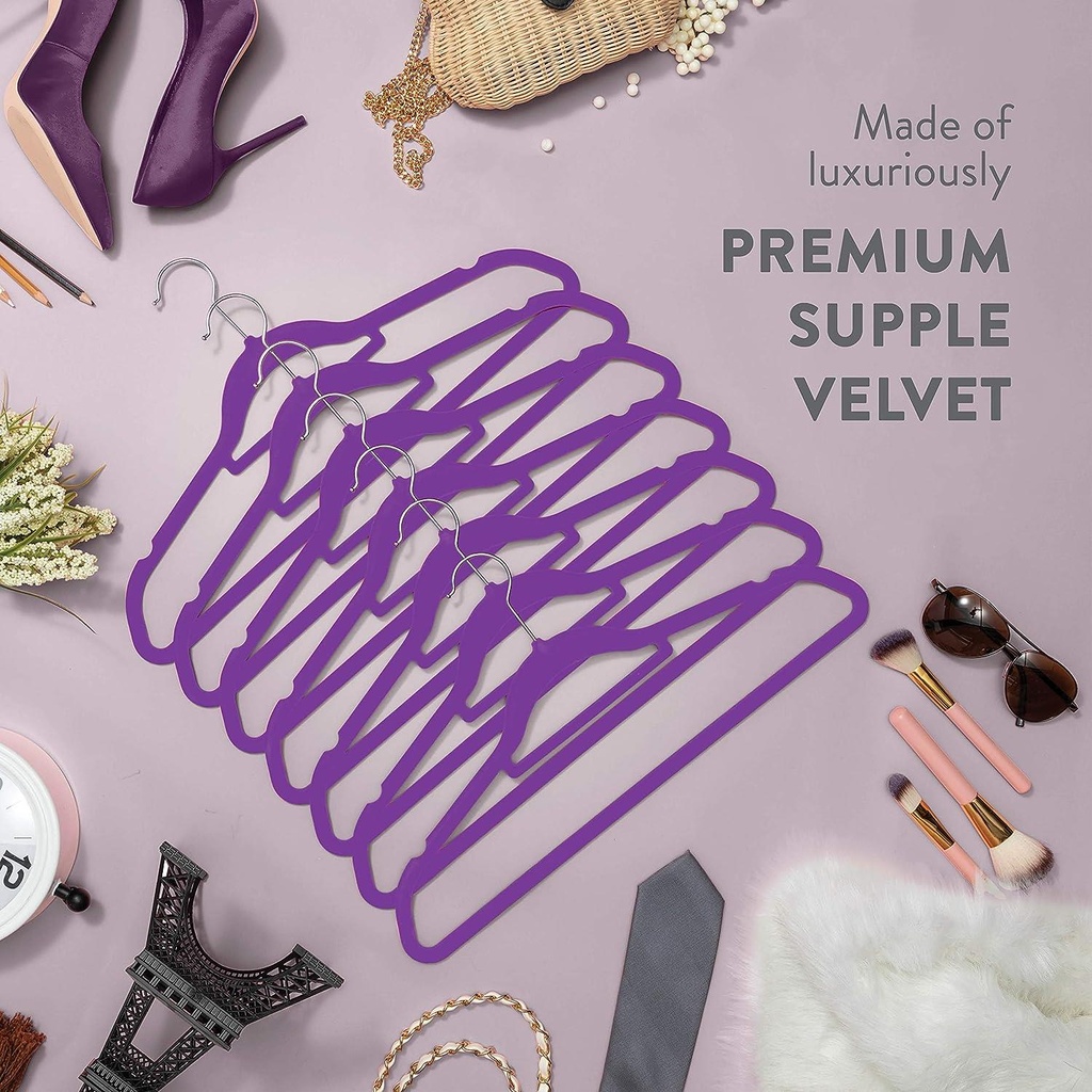 10 PK Velvet  Hangers Set  Packed