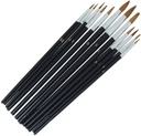 12pc Fine Pointed Tip Art Brush Set