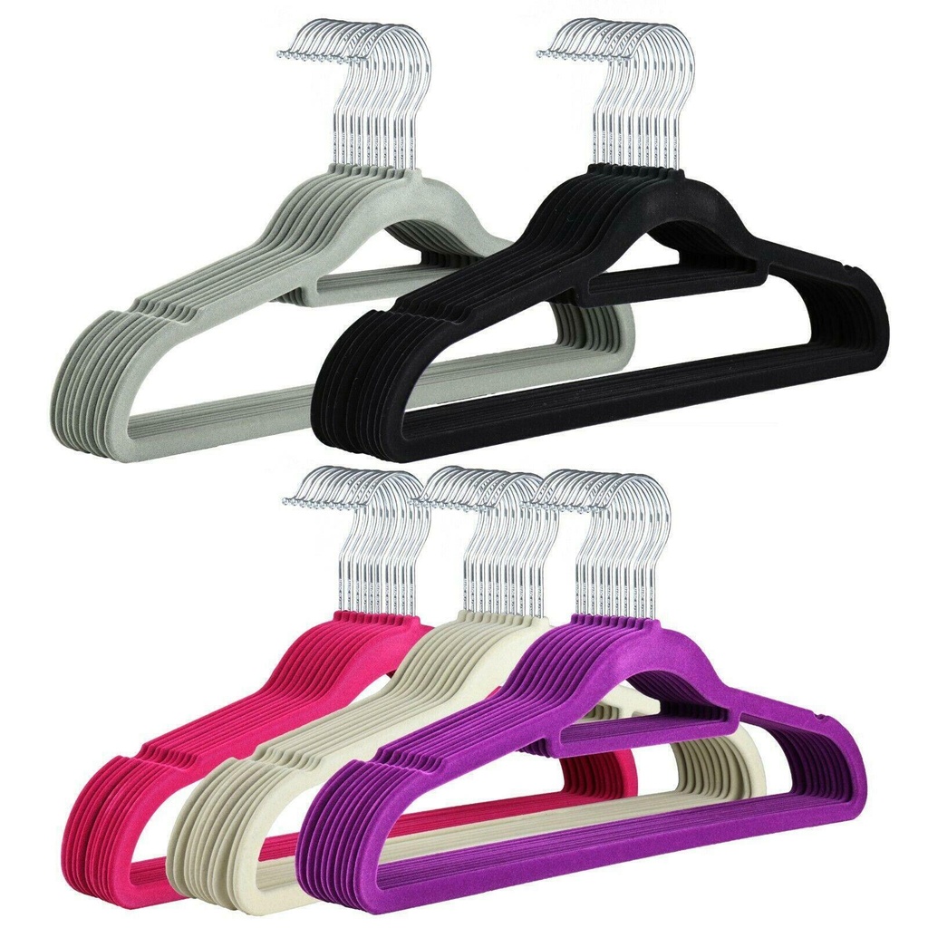 10 PK Velvet  Hangers Set  Packed