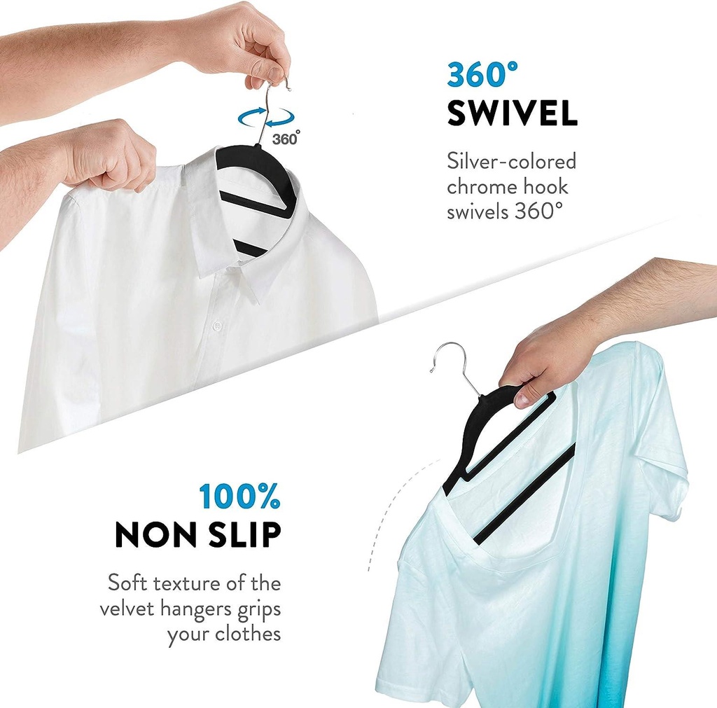 10 PK Velvet  Hangers Set  Packed