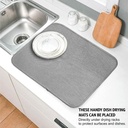 1 X Dish Drying Microfiber Mat  30cm x 40cm