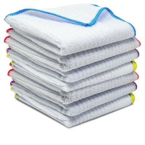 10 pk MICROFIBRE CLEANING CLOTHS Kitchen Clean Dish Tea Towels Drying Home