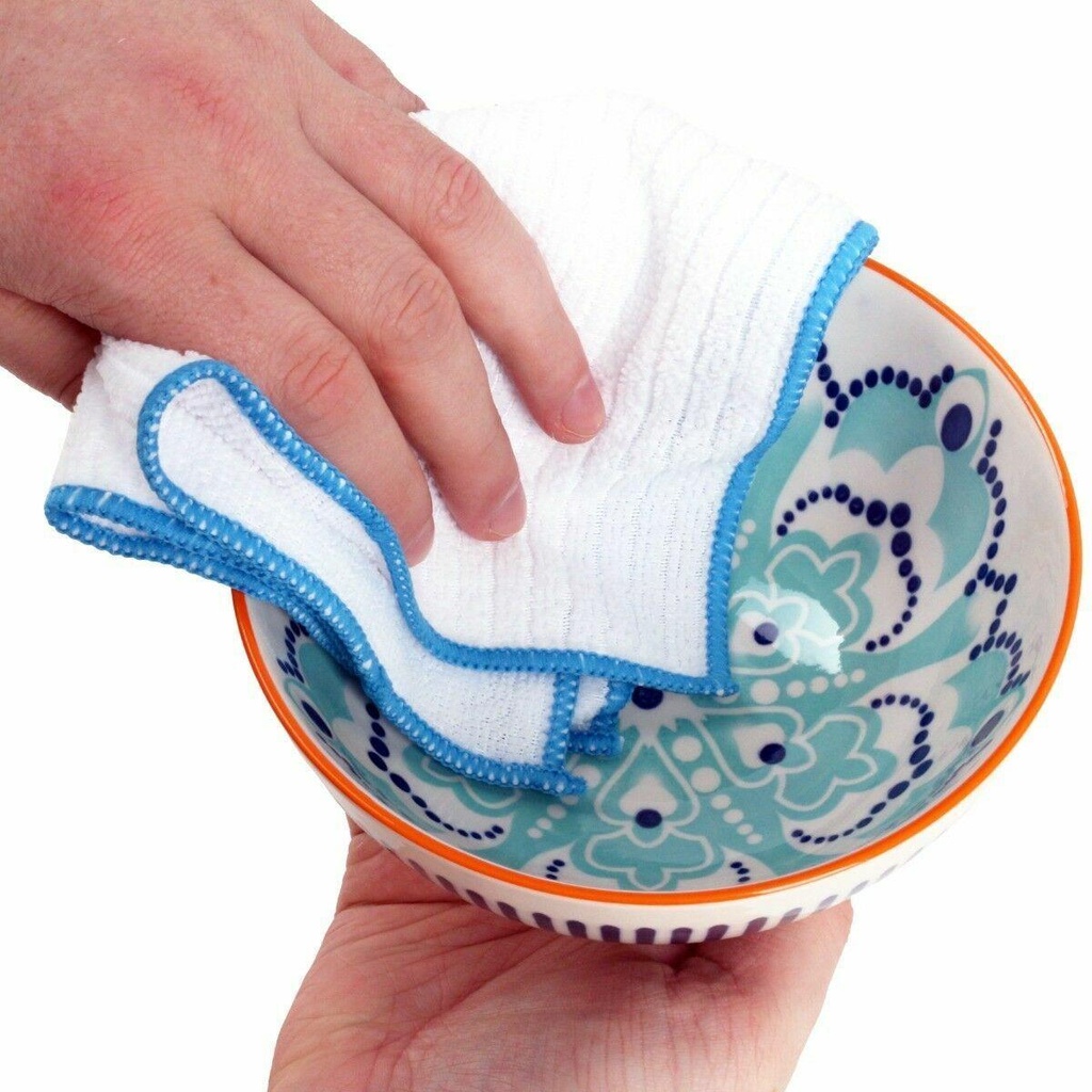 10 pk MICROFIBRE CLEANING CLOTHS Kitchen Clean Dish Tea Towels Drying Home