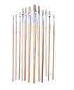 12pc Flat Tip Art Brush Set -