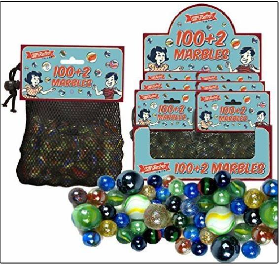 100 + 2 40 Glass Marbles In Colour