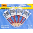10 Pack Paint Brush Fine Brushes DIY Set  -  (1/2" 1" 1.5" 2" 2.5")
