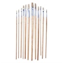 12pc Flat Tip Art Brush Set -