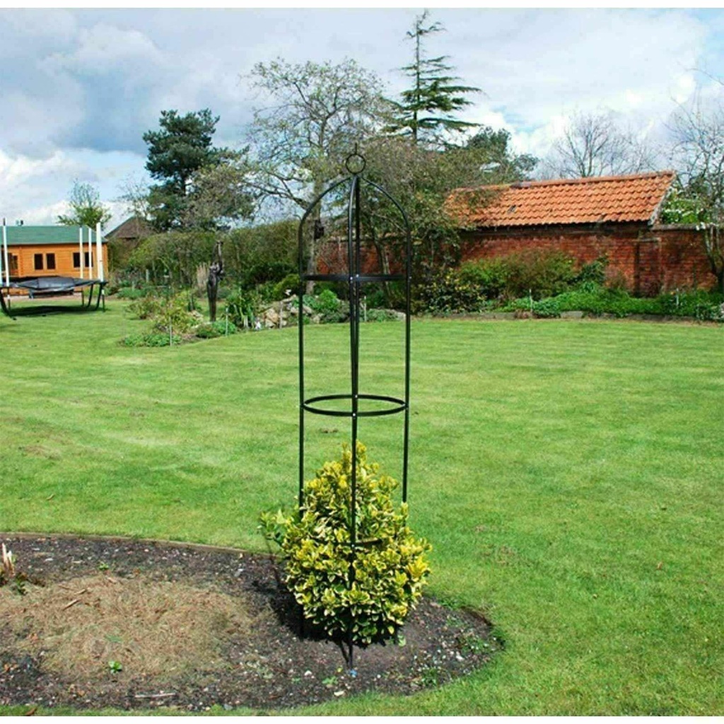 1.9M GARDEN OBELISK STEEL OUTDOOR ROSe