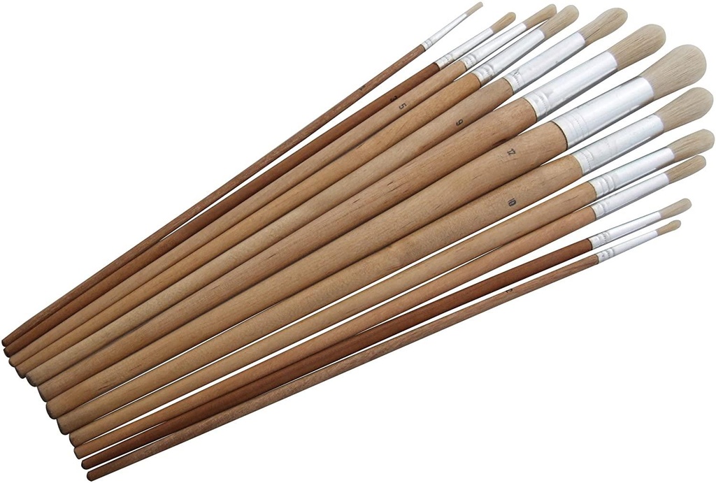 12pc Round Tip Art Brush Set - Xl