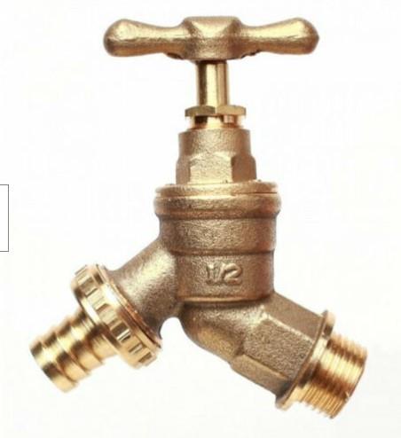 1/2" Brass Tap Hose Union BIB outside Wall Elbow