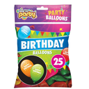'Happy Birthday' Balloons 25pk