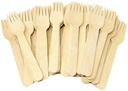 100 Bio Degradable Wooden Spoon & Forks Cutlery Disposable eco Cutlery Party Set