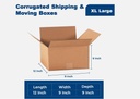 100 PK 12X9X9 INCH Corrugated Cardboard Boxes