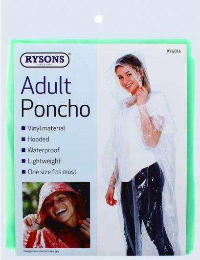1 X RANDOM COLOUR ADULT PONCHO