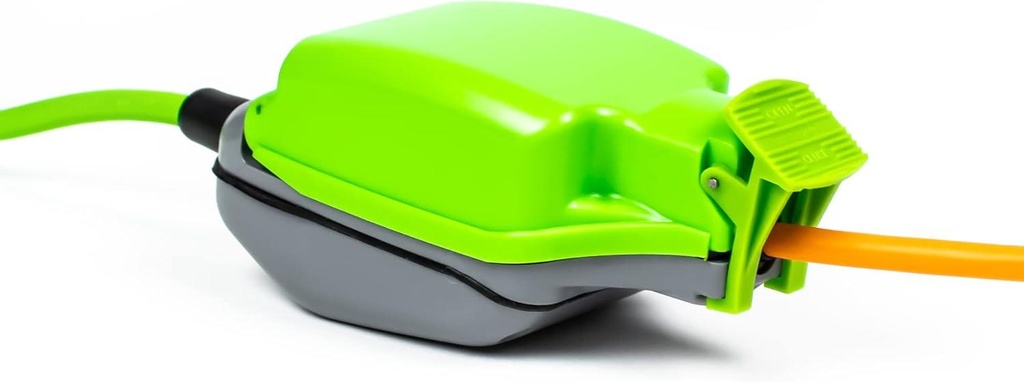 10 Mtr - Extension LEAD Socket - IP54 - 1 way -- Green Cable - Black Plug - 1 Pk