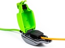 10 Mtr - Extension LEAD Socket - IP54 - 1 way -- Green Cable - Black Plug - 1 Pk
