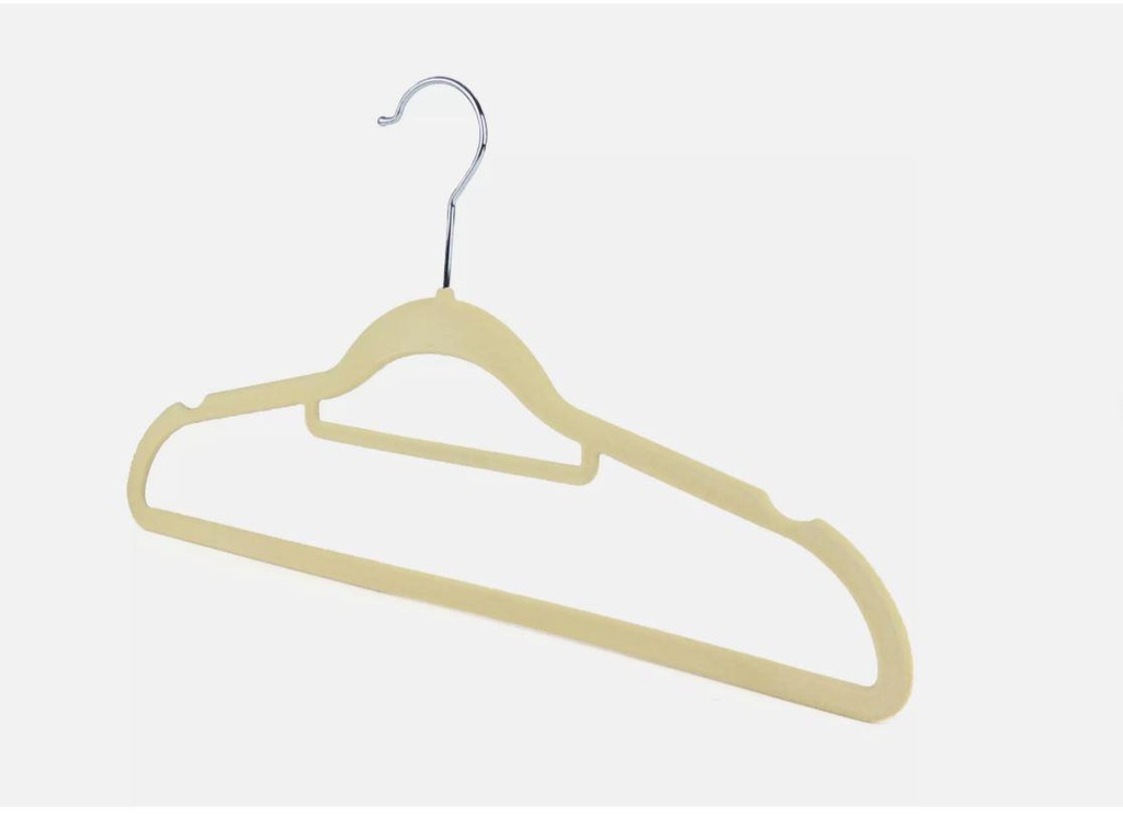 10 X ANTI SLIP FLOCKED COAT CLOTHES HANGERS VELVET TROUSER TIE HANGING SPACE SAVING