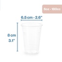 100 Plastic Cups 180ml 6oz |