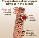 1 Liter Copper Water Bottle - Diamond