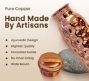 1 Liter Copper Water Bottle - Diamond