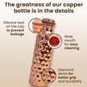 1 Liter Copper Water Bottle - Diamond