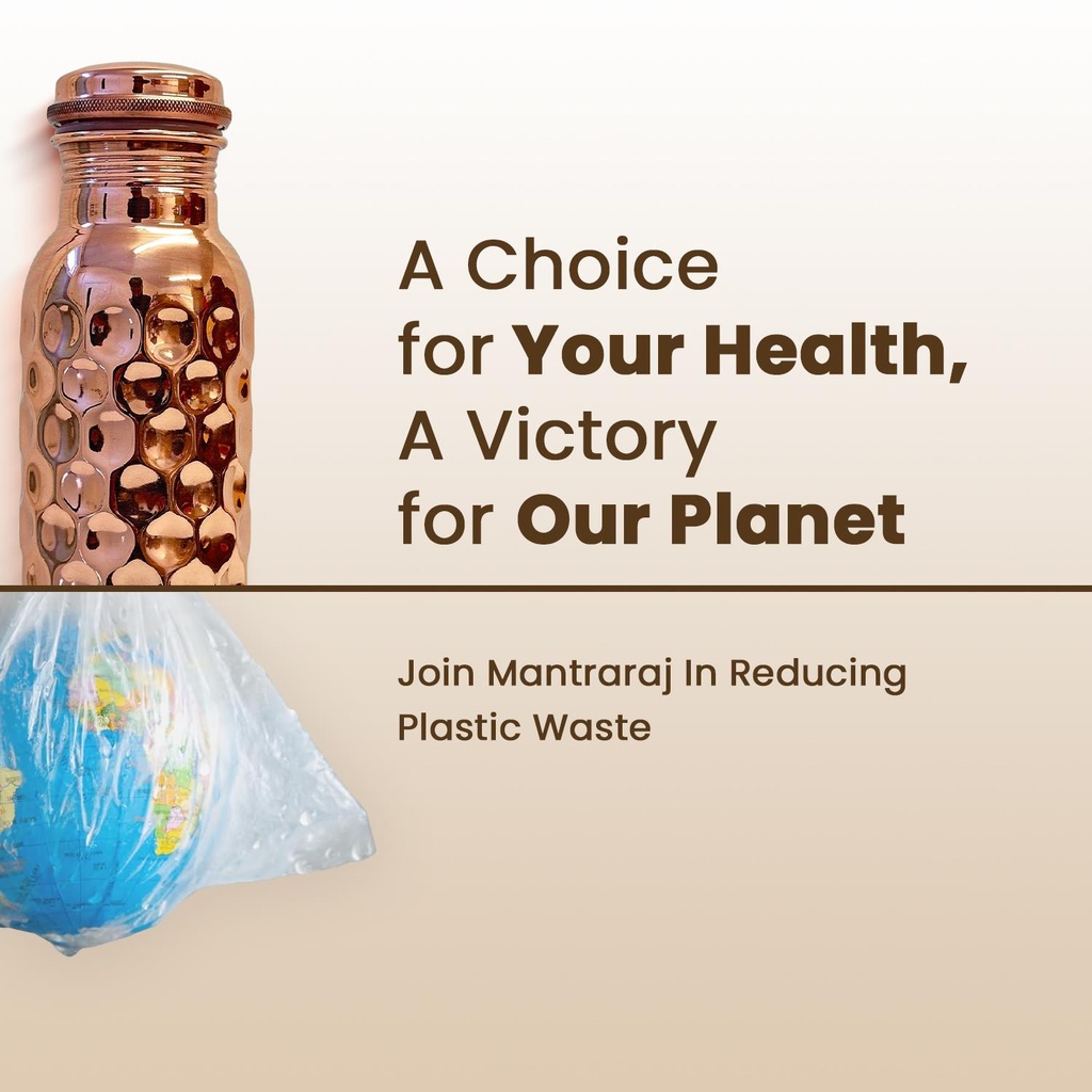 1 Liter Copper Water Bottle - Diamond