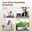 1 Liter Copper Water Bottle - Diamond