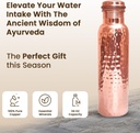 1 Liter Copper Water Bottle - Hammer