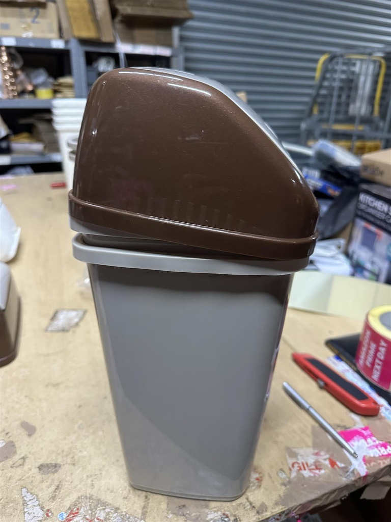 10L Brown Swing Bin dustbin