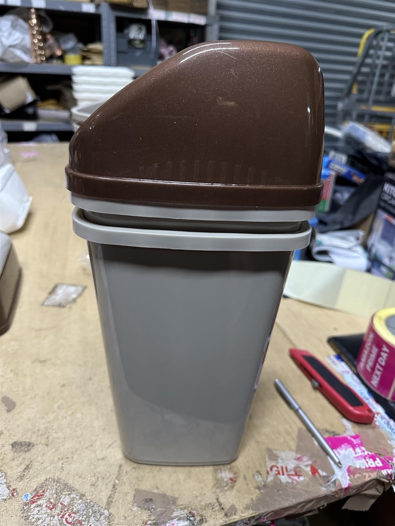 10L Brown Swing Bin dustbin