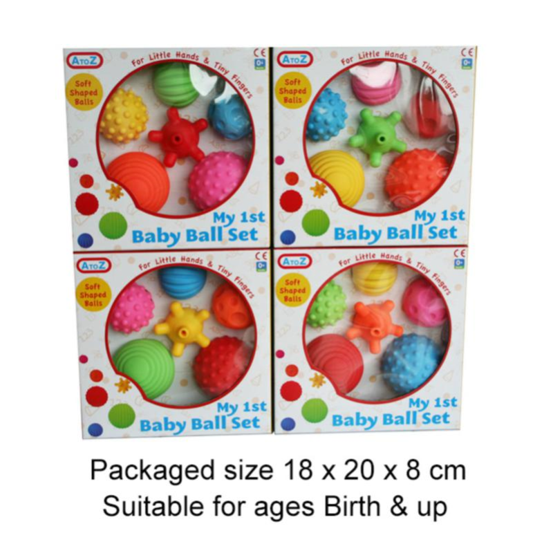 2 Pack 6 Piece First Baby Ball Set
