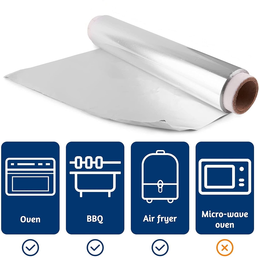 1 Pack - 450mm X 8M KITCHEN TIN FOIL ALUMINIUM ROLL CATERING WRAPPING