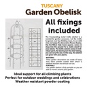 1.9M Easy Obelisk Black Garden Metal Obelisk Trellis