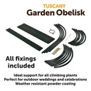1.9M Easy Obelisk Black Garden Metal Obelisk Trellis